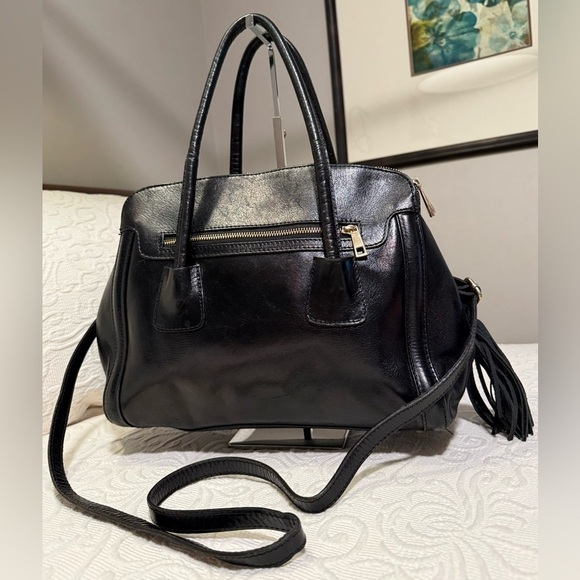 Borse In Pelle Handbags - Gently Used Italian Black Leather Handbag